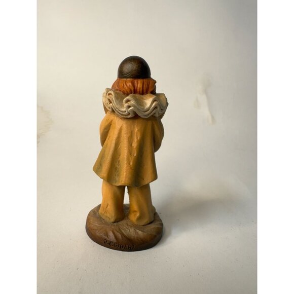 Vintage ANRI Figurine "Ed Michel Oks" Child Holding Puppy Hand-Carved Wood Italy - Picture 8 of 16